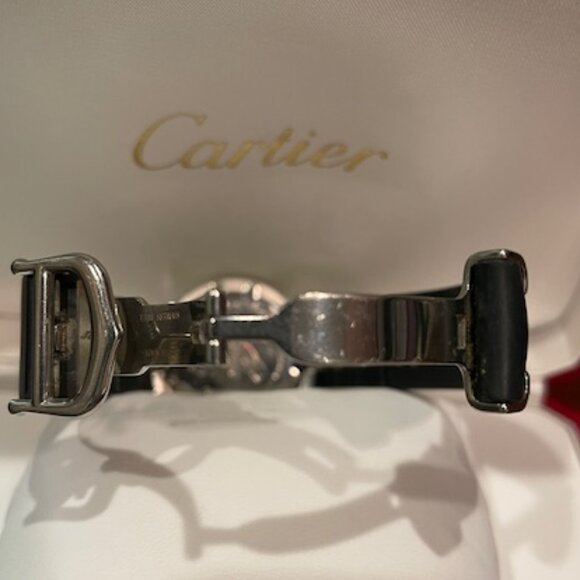 Authentic Cartier Chronoscaph Chronograph Quartz Black Dial Ladies Watch - Picture 6 of 13